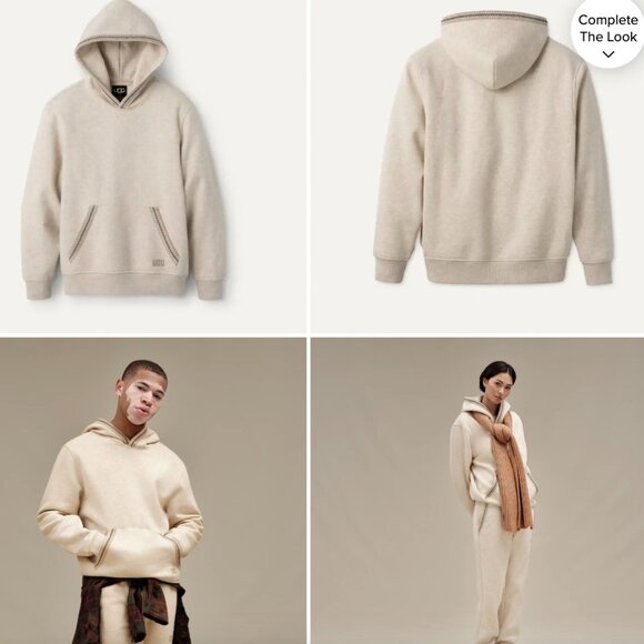 NWT UGG Tasman cream  hoodie XL (men's, but can be unisex) - Picture 1 of 5